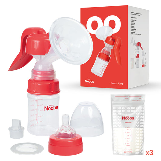 Manual Breast Pump with Extra 3 Breastmilk Storage Bags