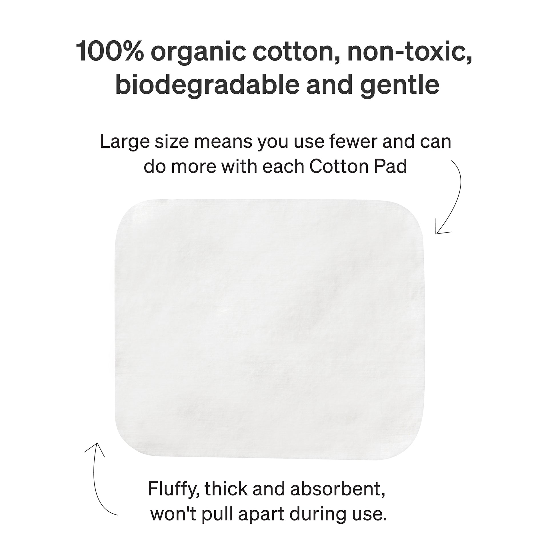 Organic Cotton Pads, 100% Biodegradable